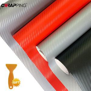 카본시트지 자동차 3D 탄소 섬유 비닐 랩 스티커 스크레이퍼 방수 보호 필름 외부 색상 변경 30x127cm