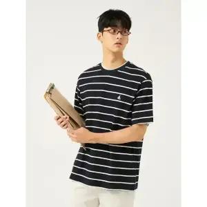 [빈폴] 스트라이프 반소매 레이어드 티셔츠 네이비 (BC5742C55R)