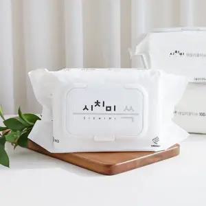 [시치미 쓱]데일리 대용량 캡형 두꺼운 휴대용 엠보싱 물티슈100매 20팩