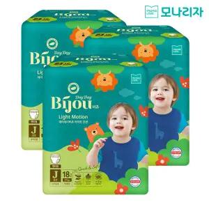 모나리자 데이데이비쥬 라이트모션 기저귀(팬티형) 점보형 18x3팩