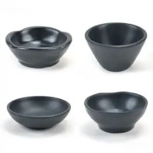 블랙 멜라민 한정식 일식 종지 찬기 반찬그릇 와사비 간장 초장 양념 소스 그릇 1호 2호 3호 4호