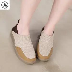 [애슬릿] 끈없는 운동화 스니커즈 밴딩 여성 니트 운동화