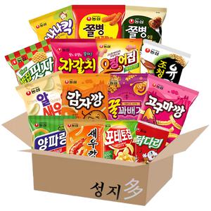 [성지다] 농심 인기 과자 모음 15종(양파링+새우깡+포테토오리+닭다리후라이드+알새우칩+감자깡+꿀꽈배기+고구깡+벌집핏자+자갈치+오징어집+조청유과+바나나킥+쫄병매콤+쫄병바베큐) 무배