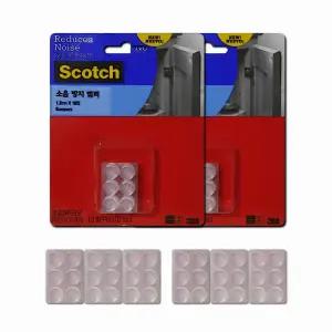 3M 가구 문 소음방지 스티커 부착 패드 원형 36p
