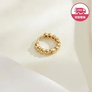 당일발송 14K 슬림 버블볼 원터치 링 귀걸이 S 한쪽 JAE40437