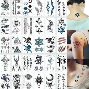 타투스티커 문신 헤나 30장 세트 모음 레터링 꽃 별 (WFHR684)