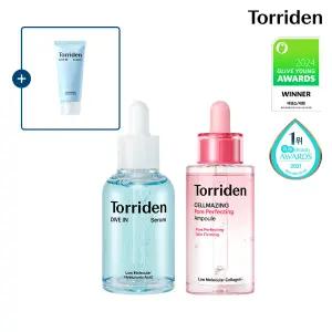 [SET] 토리든 다이브인 저분자 히알루론산 세럼 50ml+셀메이징 콜라겐 모공 탄력앰플 30ml (+다이브인 크림 20ml)