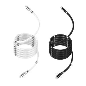 마그네틱 고속 충전 케이블 꼬임방지 선정리 C to C 삼성 LG 1m 2m