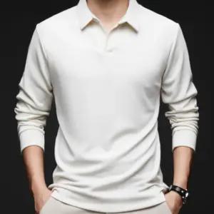 남자링클프리티셔츠 남성여름긴팔티 흰티 흰색 카라 직장인 출근 정장 빅 사이즈 110