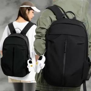 남녀공용 노트북백팩 블랙 경량 사각형 캐주얼 가방
