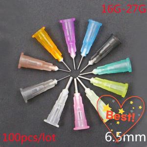 100% 호환 정밀 액체 접착제 디스펜싱 주사바늘 팁 솔더 페이스트 19G 20G 21G 22G 23G 24G 25G 27G 게이지