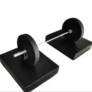 받침대 쿠션 데드리프트 역도 바벨 장비 헬스장 매트 레드+블랙 75x60x15cm
