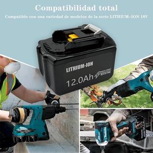 18V Makita 배터리 교체 BL1830B 도구 및 충전기와 호환 가능 12Ah