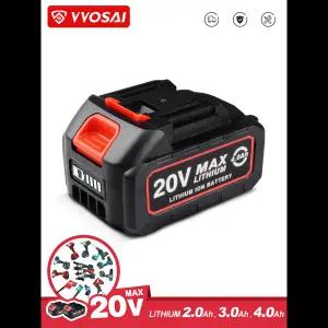 VVOSAI 충전식 배터리 12V 20V 리튬 이온 시리즈 무선 드릴톱스크루 드라이버렌치앵글 그라인더 브러시리스