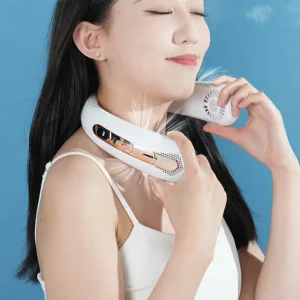 휴대용 선풍기 넥밴드 머리카락 끼임 방지 냉각 쿨링 넥풍기