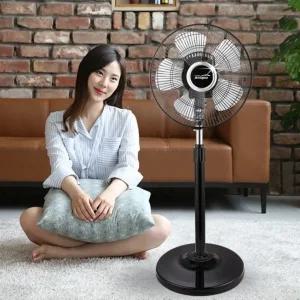 가정용 거실 사무실 힉교 학원 선풍기 서큘레이터 5엽 날개 높이조절 블랙