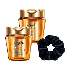 로레알파리 엑스트라오디네리 실크 마스크 팩 250ml 2개+블랙 스크런치