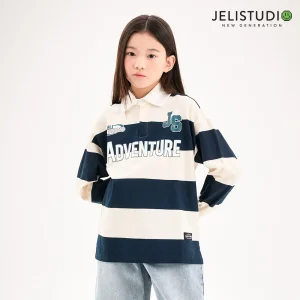 보더스트라이프럭비카라티셔츠