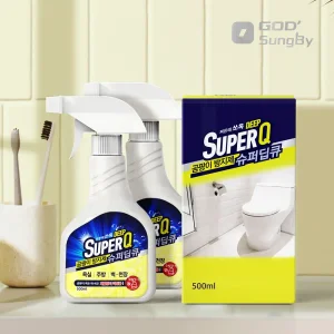 슈퍼딥큐 뿌리는 욕실세정제 500ml+500ml 화장실 타일 욕조 세면대 물때 찌든때