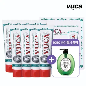 [+바디워시][뷰카] 고불소 구취케어 치약 아쿠아민트향 110g 8개+바디워시 1050ml(화이