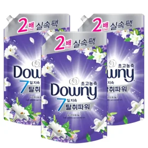 다우니 초고농축 섬유유연제 화이트티와 릴리 리필 1.6L 3개
