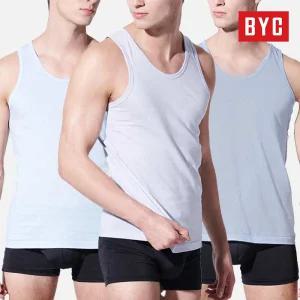 BYC 남자 유색 조끼런닝 3매세트