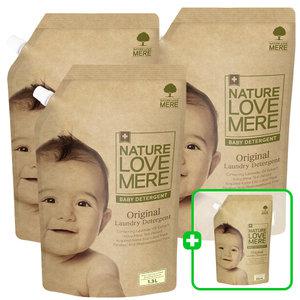 아기세제 1300ml 리필형 3팩+(GIFT) 500ml 리필 1팩더 총4팩(향선택가능)