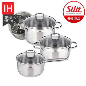 [실리트] 실리썸 롬바르디아 냄비 3종+찜기 (16편수+20L+20H+찜기)