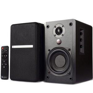 광학 보조 입력이 가능한 Singing Wood BT25 (2024 버전) 블루투스 액티브 책장 스피커 PC, TV, 턴테이블, 나무 인클로저, 80W - 블랙용 서브우퍼 라인 아웃