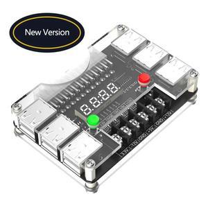 ATX 파워 서플라이 브레이크 아웃 보드 아크릴 케이스 키트 3.3V 5V 12V-12V 출력 전압 12 포트 USB 3A 최