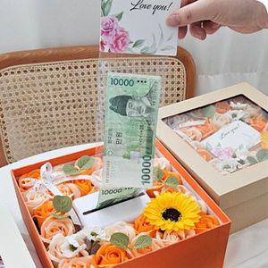 [기타]반전 돈 나오는 플라워 카네이션 용돈 박스 (쇼핑백