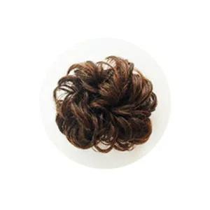 올림 머리 가발 3컬머리 브라운블랙 만두 당고 볼륨-WFHBQJ8