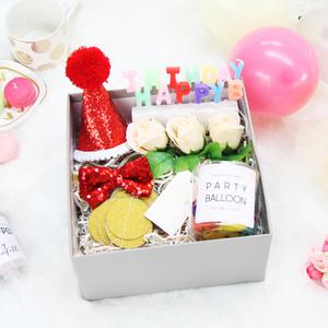 반려견 파티세트 24종(레드), 생일파티 강아지 고양이 애완견 애완묘 리본 고깔모자