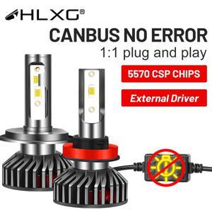 HLXG 자동 LED 헤드라이트, 5570 CSP 칩, 300W, H8, 안개등, 12 개