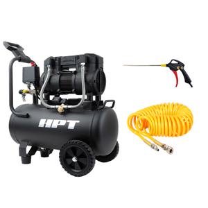 HPT 콤프레샤 1300W 24L 알루미늄 탱크 HAC-224+코일호스 10x7.5MM+ 편한손 자석에어건 200