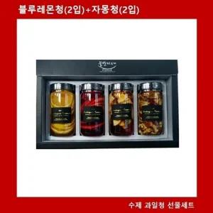 수제청 선물세트 블루레몬청(2입)+자몽청(2입)