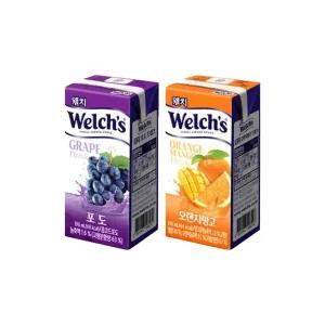웰치 드링크 190ml 포도12개+오렌지망고12개/팩음료/팩음료수/팩주스/팩쥬스/음료수팩/음료팩/쥬스팩/주스