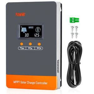 100A MPPT 태양광 충전 컨트롤러 12V /24V /48V Auto, 100암페어 w / LCD 디스플레이, 병렬로 12(최대) 레귤레이터 연결 지원, 납축 및 리튬 배터리 작동