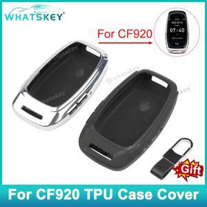 WhatsKey LCD 스마트 원격 자동차 키 커버 낙하 방지 분실 체인 포함 TUP 케이스 보호대 CF920