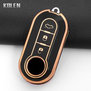 TPU 자동차 키 케이스 커버 쉘 포브 피아트 500 두카토 팬더 500L 푼토 란시아 무사 푸조 복서 키체인용 시