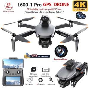L600-1 Pro MAX GPS 드론 4K 전문 HD 듀얼 카메라(스크린 5G WIFI 360 포함) ° 장애물 회피 브러시리스 쿼