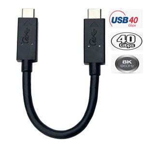 USB4.0 케이블 짧은 40Gbps Type-C-USB-C 코드 8K 60HZ SanDisk Extreme 휴대용 SSD Samsung T7 T5 LaCie 1
