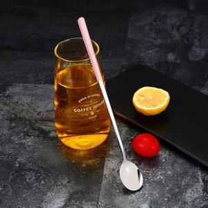 일상 카페 컬러 센스 롱 티스푼 (23.5cm) (펄핑크)/스텐/스텐레스/긴/차숟가락/커피/디저트/아이스크림