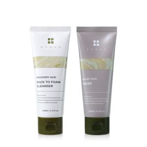 비알머드 리커버리 머드 팩투폼 클렌저 110ml + 비알머드 릴리프 머드 마스크 110ml_B