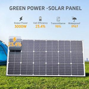 1000W/2000W/3000W 고효율 18V 태양광 패널 가정용 백업 및 야외용 보조베터리가 된 휴대용 접이식 충전기