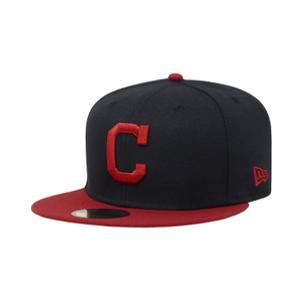 뉴에라 [슈즈네][정품] MLB 어센틱 클리블랜드 인디언스 홈 야구모자 사이즈캡 메이저리그 선수모자 5950-인디언스-19HOME