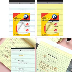 프린텍 150X203mm  재점착 리갈패드 스티키 LP150 노랑 흰색 ( 절취선 유선 메모지 노트 수첩