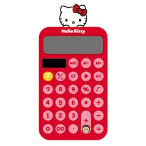 헬로키티 빼꼼 계산기/휴대용/탁상용/LED/업무용/파스텔/전자계산기/고화질/귀여운/기계식/논슬립/디지털
