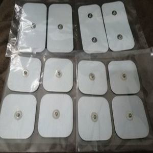 18PCS 전극 듀얼 COMPEX 5X5CM TENS 접착 스냅 5X10CM 전기 자체 패드