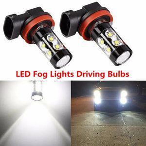 LED 안개등 전구 2x H8 H10 H11 HB4 9006 HB3 9005 10SMD 50W 1200LM 6000K 흰색 자동차 주행 주행 램프 H4